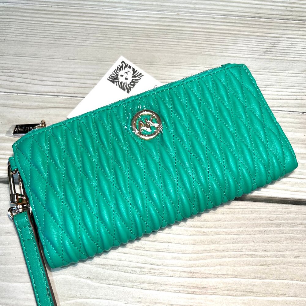 Anne Klein Grass Green Wristlet Wallet